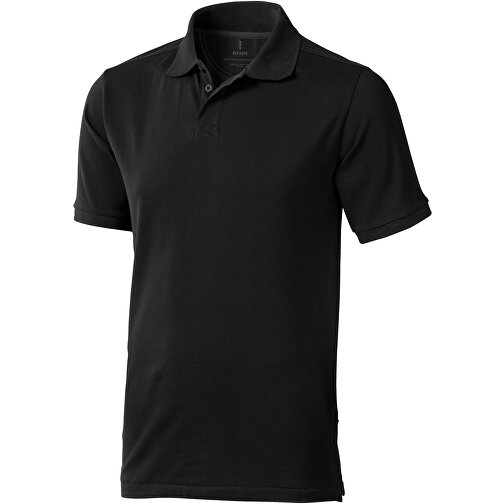 Calgary Poloshirt Für Herren , schwarz, Piqué Strick 100% BCI Baumwolle, 200 g/m2, XL, , Bild 1