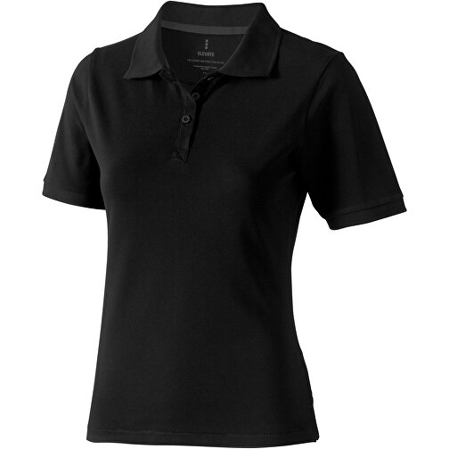 Calgary Poloshirt Für Damen , schwarz, Piqué Strick  Baumwolle, 200 g/m2, L, , Bild 1