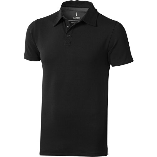 Markham Stretch Poloshirt Für Herren , schwarz, Double Pique Strick 5% Elastan, 95% BCI Baumwolle, 200 g/m2, S, , Bild 1