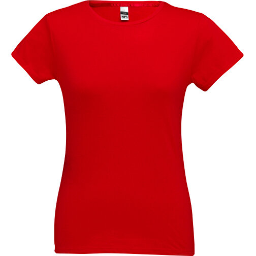 THC SOFIA. Tailliertes Damen-T-Shirt , rot, 100% Baumwolle, S, 60,00cm x 41,00cm (Länge x Breite), Bild 1