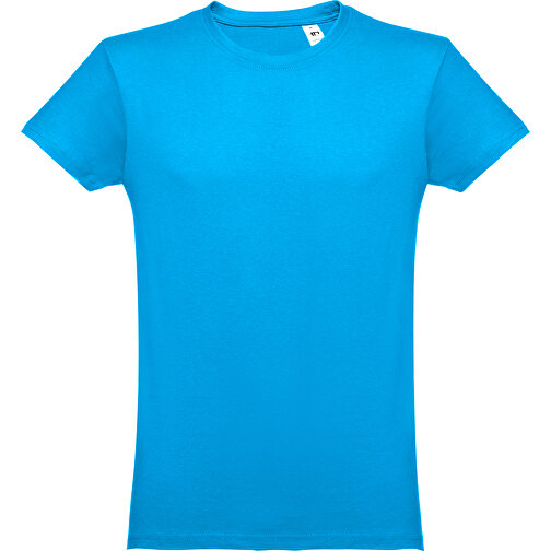 THC LUANDA. Herren-T-Shirt Aus Baumwolle Im Schlauchformat , wasserblau, 100% Baumwolle, M, 72,00cm x 53,00cm (Länge x Breite), Bild 1