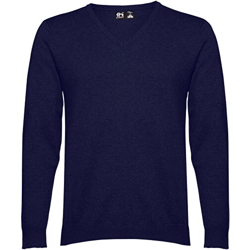 THC MILAN. Herren-Pullover Mit V-Ausschnitt Aus Baumwolle Und Polyamid , dunkelblau, Baumwolle. Polyamide, M, 68,00cm x 53,00cm (Länge x Breite), Bild 1