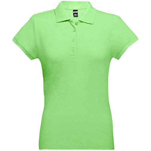 THC EVE. Damen Poloshirt , hellgrün, 100% Baumwolle, S, 60,00cm x 40,00cm (Länge x Breite), Bild 1