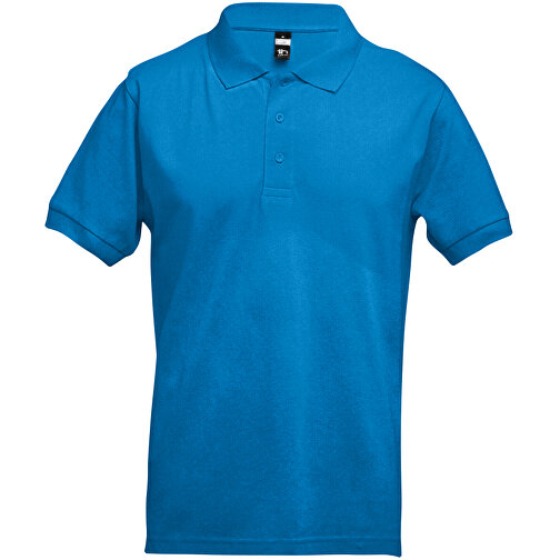 THC ADAM 3XL. Herren Poloshirt , wasserblau, Baumwolle und Polyester, 3XL, , Bild 1