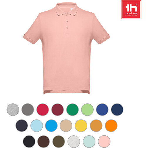 THC ADAM. Kurzarm-Poloshirt Aus Baumwolle Für Herren , nachtblau, 100% Baumwolle, M, 69,50cm x 0,30cm x 50,00cm (Länge x Höhe x Breite), Bild 2