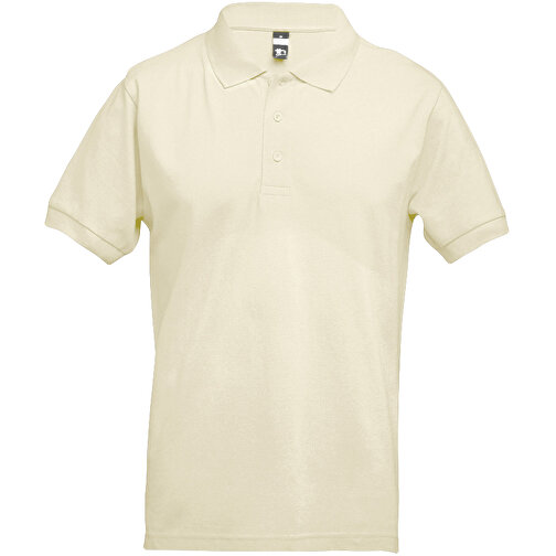 THC ADAM. Herren Poloshirt , pastellgelb, 100% Baumwolle, S, 67,50cm x 46,00cm (Länge x Breite), Bild 1