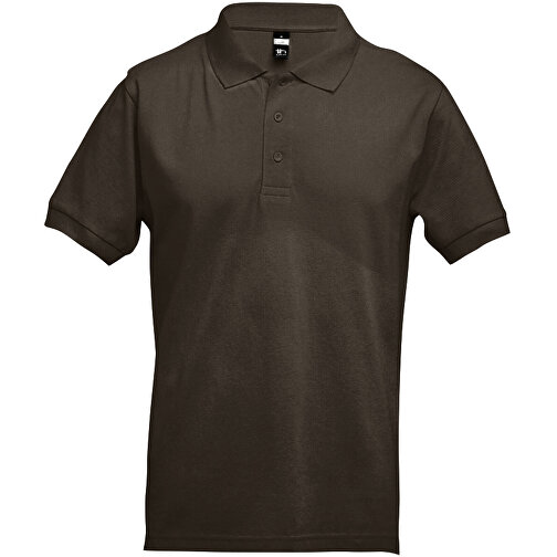 THC ADAM. Kurzarm-Poloshirt Aus Baumwolle Für Herren , dunkelbraun, 100% Baumwolle, S, 67,50cm x 46,00cm (Länge x Breite), Bild 1