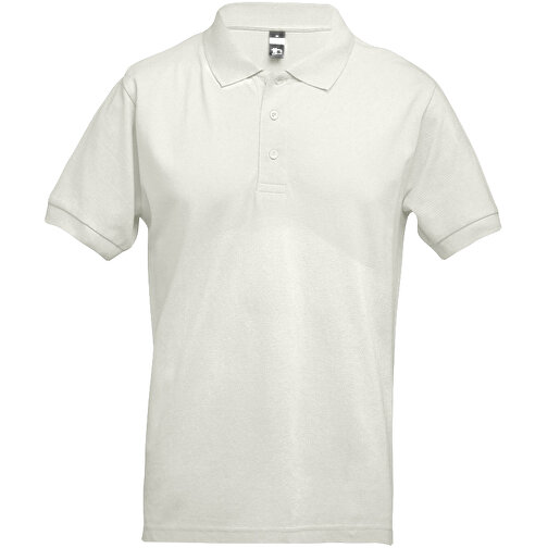 THC ADAM. Herren Poloshirt , pastellweiß, 100% Baumwolle, M, 69,50cm x 50,00cm (Länge x Breite), Bild 1
