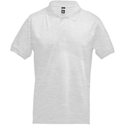 THC ADAM. Kurzarm-Poloshirt Aus Baumwolle Für Herren , weiß melliert, 100% Baumwolle, XXL, 75,00cm x 61,00cm (Länge x Breite), Bild 1