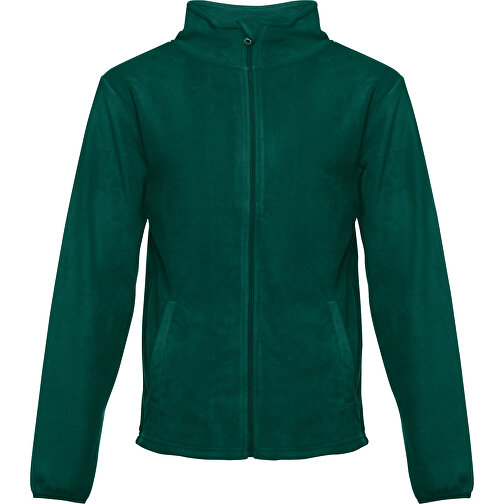 THC HELSINKI. Herren-Fleecejacke Aus Polyester , dunkelgrün, Polyester, S, 69,00cm x 51,00cm (Länge x Breite), Bild 1