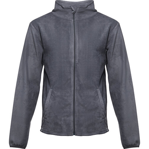 THC HELSINKI. Herren-Fleecejacke Aus Polyester , grau, Polyester, L, 73,00cm x 57,00cm (Länge x Breite), Bild 1