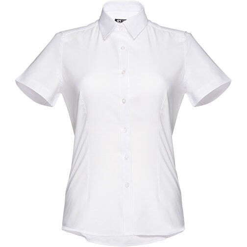 THC LONDON WOMEN WH. Kurzärmeliges Oxford-Hemd Für Damen. Weiße Farbe , weiß, Baumwolle und Polyester, L, 71,00cm x 53,00cm (Länge x Breite), Bild 1