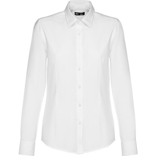 THC TOKYO WOMEN WH. Langärmeliges Oxford-Hemd Für Frauen. Weisse Farbe , weiss, Baumwolle und Polyester, L, 71,00cm x 53,00cm (Länge x Breite), Bild 1