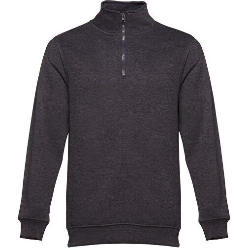 THC BUDAPEST. Unisex Sweatshirt , anthrazit melliert, Baumwolle und Polyester, XL, 77,00cm x 60,00cm (Länge x Breite), Bild 1