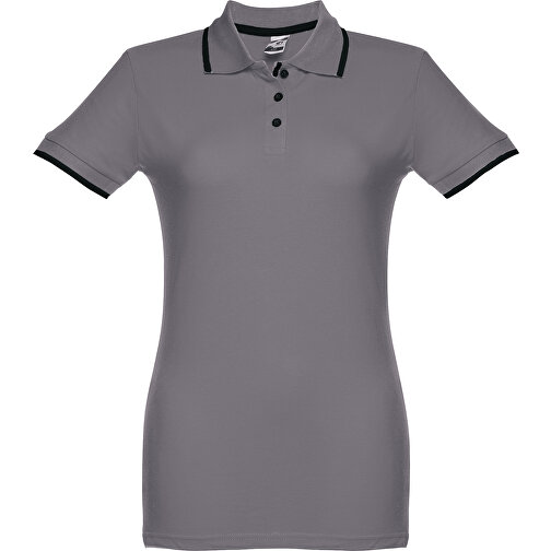 THC ROME WOMEN. 'Slim Fit' Damen Poloshirt , grau, 100% Baumwolle, XXL, , Bild 1