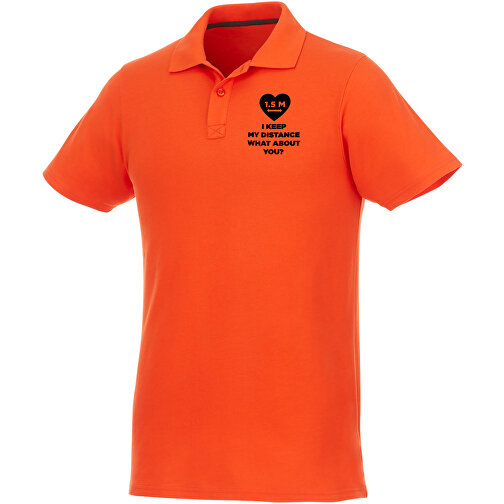 Helios Poloshirt Für Herren , orange, Piqué Strick 100% BCI Baumwolle, 180 g/m2, XXL, , Bild 3