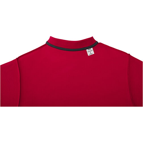 Helios Poloshirt Für Herren , rot, Piqué Strick 100% BCI Baumwolle, 180 g/m2, M, , Bild 6