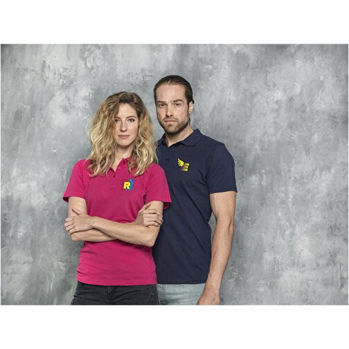 Helios Poloshirt Für Herren , magenta, Piqué Strick 100% BCI Baumwolle, 180 g/m2, 2XL, , Bild 7