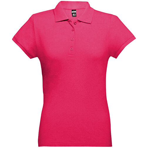 THC EVE. Damen Poloshirt , wasserblau, 100% Baumwolle, S, 60,00cm x 40,00cm (Länge x Breite), Bild 2