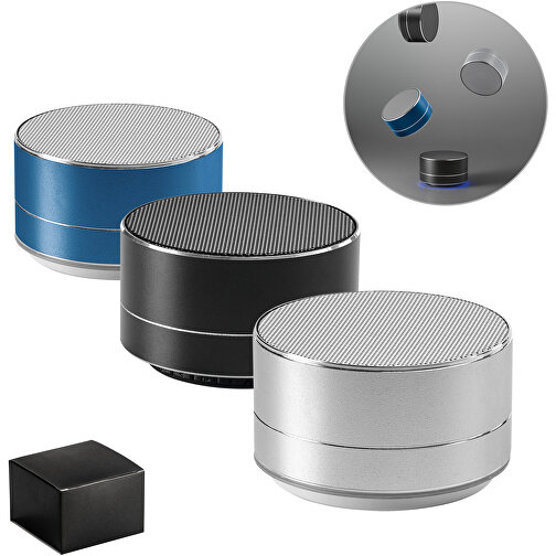 FLOREY. Tragbarer Lautsprecher Aus Aluminium Mit Mikrofon , schwarz, Aluminium, , Bild 3