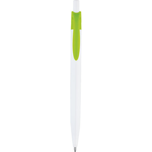 MARS. Kugelschreiber Mit Farbigem Clip , hellgrün, Kunststoff, , Bild 1
