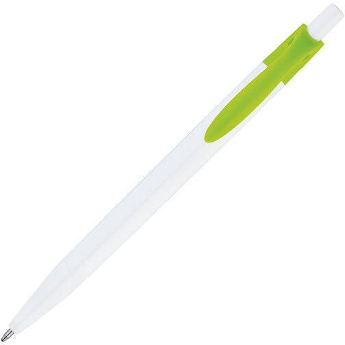 MARS. Kugelschreiber Mit Farbigem Clip , hellgrün, Kunststoff, , Bild 2