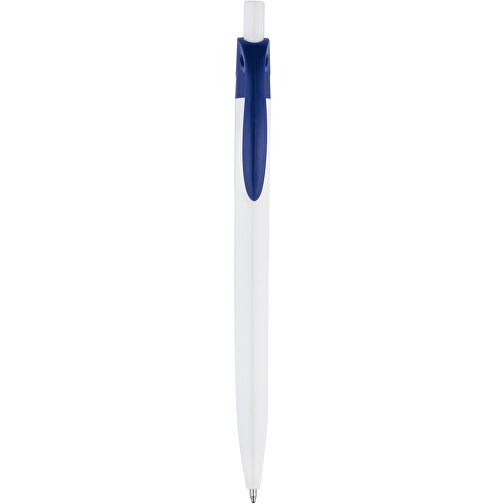 MARS. Kugelschreiber Mit Farbigem Clip , blau, Kunststoff, , Bild 1
