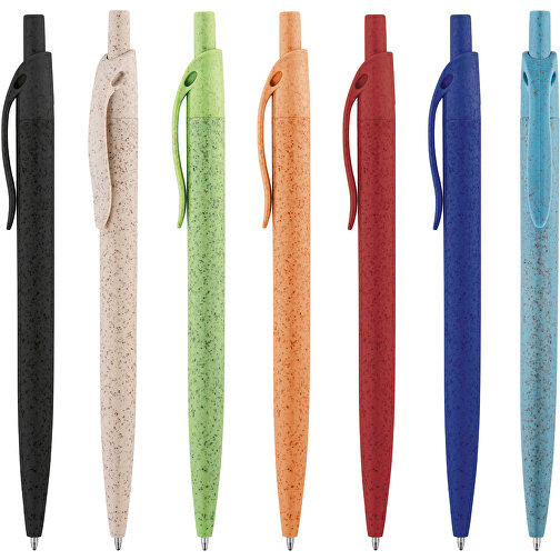 CAMILA. Kugelschreiber Aus Weizenstrohfaser Und ABS , hellblau, Weizenstrohfaser und ABS, , Bild 4
