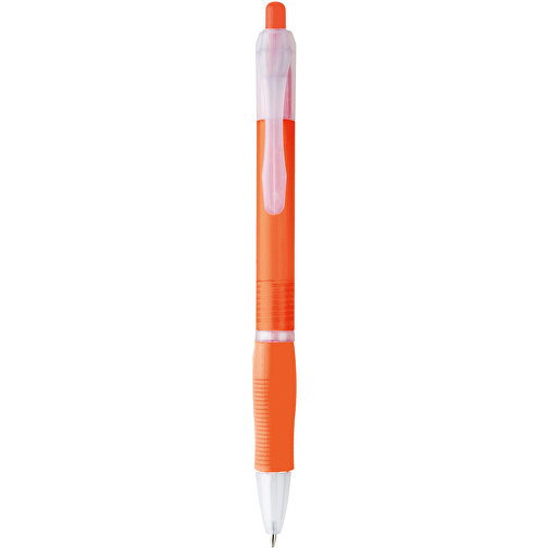 SLIM BK. Kugelschreiber Mit Gummigriff , orange, Kunststoff, , Bild 1