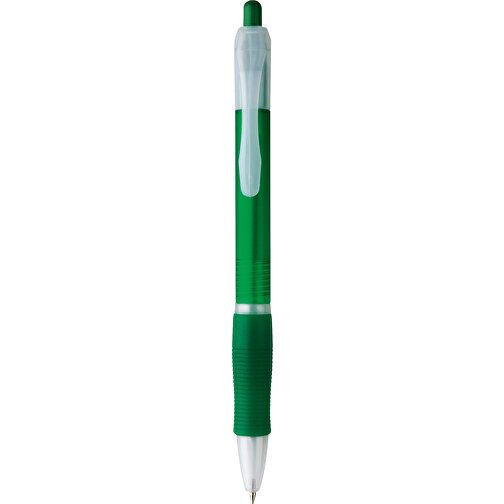 SLIM BK. Kugelschreiber Mit Gummigriff , grün, Kunststoff, , Bild 1