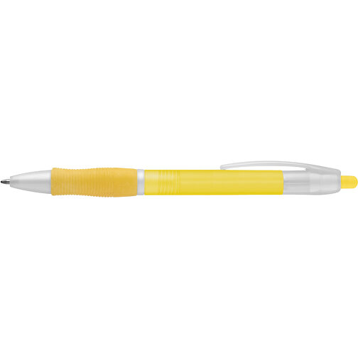 SLIM BK. Kugelschreiber Mit Gummigriff , gelb, Kunststoff, , Bild 3