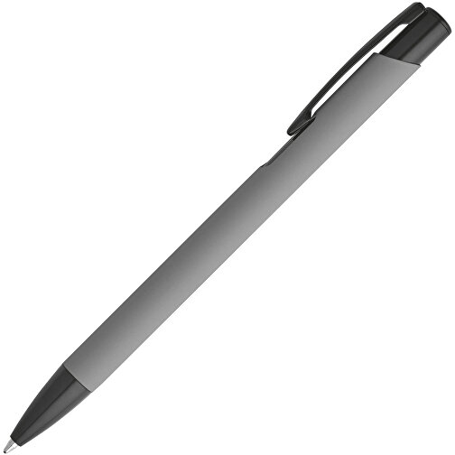 POPPINS. Kugelschreiber Aus Aluminium Und Gummi , grau, Aluminium, , Bild 2