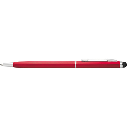 ZOE. Aluminium-Kugelschreiber Mit Drehmechanik Und Einer Touch-Spitze , rot, Aluminium, , Bild 3