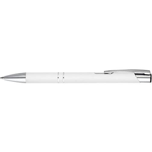 BETA SOFT. Kugelschreiber Aus Aluminium Mit Gummifinish , weiß, Aluminium, , Bild 3