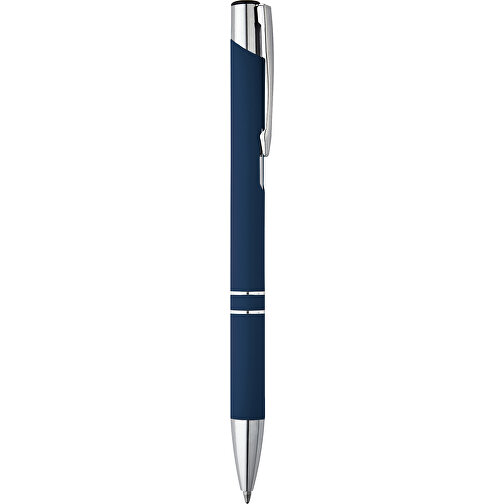 BETA SOFT. Kugelschreiber Aus Aluminium Mit Gummifinish , blau, Aluminium, , Bild 1