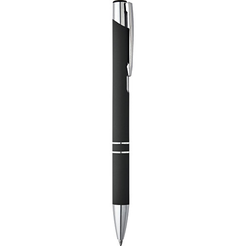 BETA SOFT. Kugelschreiber Aus Aluminium Mit Gummifinish , schwarz, Aluminium, , Bild 1