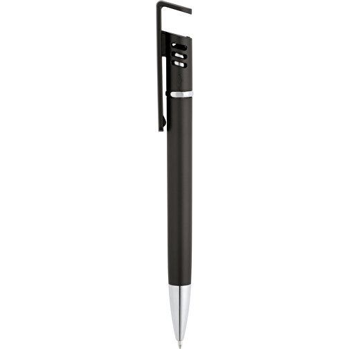 TECNA. Kugelschreiber Mit Metallischer Oberfläche , schwarz, Kunststoff, , Bild 1