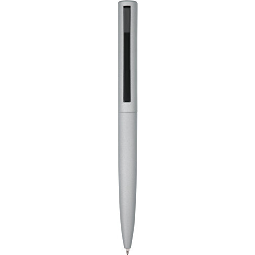CONVEX. Aluminium- Und ABS-Kugelschreiber Mit Clip , satinsilber, Aluminium und ABS Kunststoff, , Bild 1
