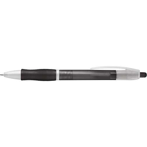 SLIM. Rutschfester Kugelschreiber Mit Clip , schwarz, Kunststoff, , Bild 3