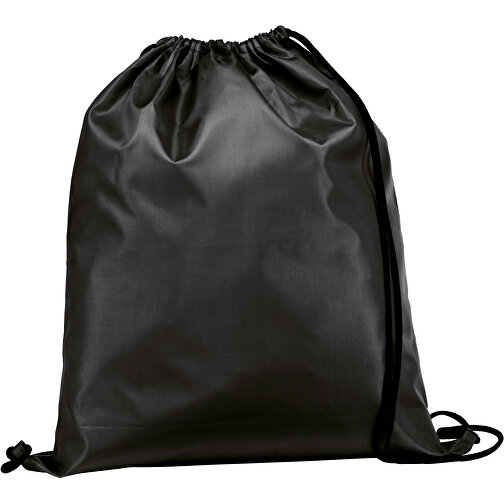 CARNABY. 210D Rucksacktasche Mit Schwarzen Zugbändern , schwarz, 210D, , Bild 1