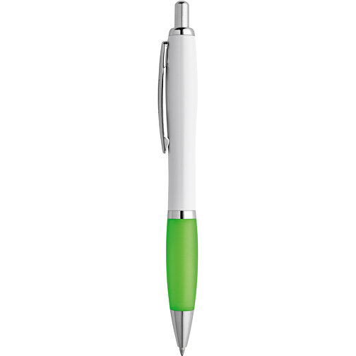 MOVE BK. Kugelschreiber Mit Clip Und Metall Applikationen , hellgrün, Kunststoff, , Bild 1