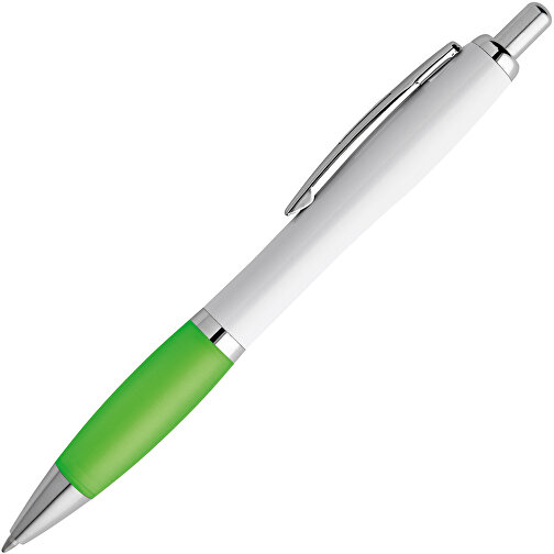 MOVE BK. Kugelschreiber Mit Clip Und Metall Applikationen , hellgrün, Kunststoff, , Bild 2