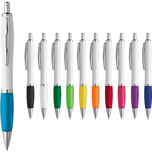 MOVE BK. Kugelschreiber Mit Clip Und Metall Applikationen , hellgrün, Kunststoff, , Bild 4