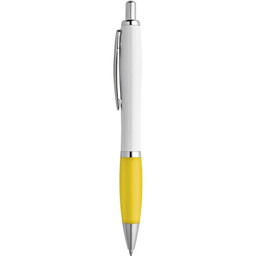 MOVE BK. Kugelschreiber Mit Clip Und Metall Applikationen , gelb, Kunststoff, , Bild 1