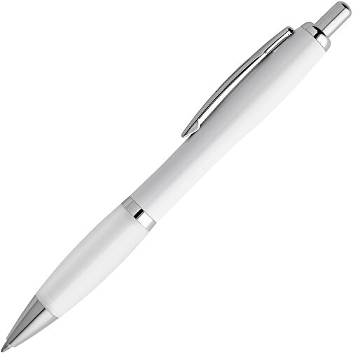 MOVE BK. Kugelschreiber Mit Clip Und Metall Applikationen , weiß, Kunststoff, , Bild 2