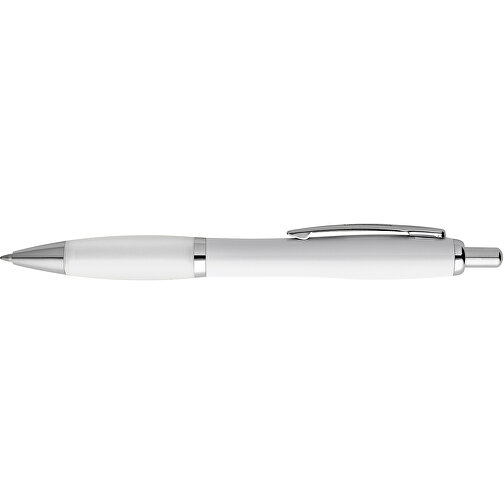 MOVE BK. Kugelschreiber Mit Clip Und Metall Applikationen , weiß, Kunststoff, , Bild 3