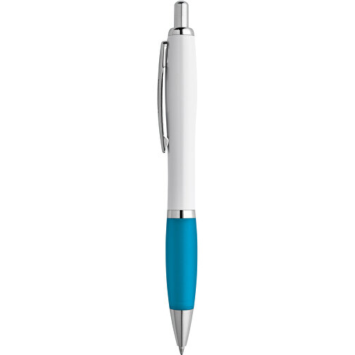 MOVE. Kugelschreiber Mit Clip Aus Metall , hellblau, Kunststoff, , Bild 1