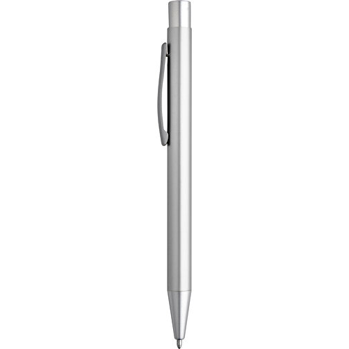 LEA. Aluminium-Kugelschreiber Mit Clip , satinsilber, Aluminium, , Bild 2