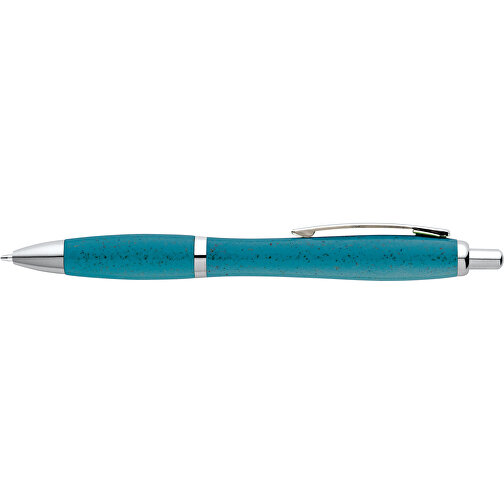 TERRY. Kugelschreiber Aus Weizenstrohfaser Und ABS , hellblau, Weizenstrohfaser und ABS, , Bild 3