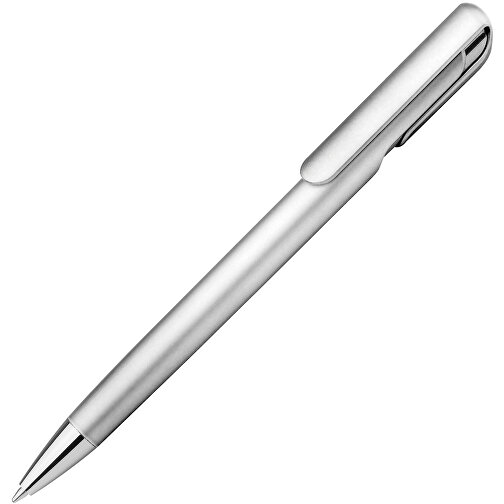 MAYON. Kugelschreiber Mit Clip , satinsilber, Kunststoff, , Bild 2